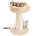 Cat Scratching Post Bed, Tall Cat Scratcher for Indoor Cats with Super Thick Nature Sisal Scratching Post [Dia=6'']£¬ Removable Fluffy Cat Bed for Kitten & Adult Cats