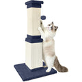 32 Inch Cat Scratching Post for Large Cats, Cat Scratcher for Indoor Cats Adults, Sturdy Sisal Scratch Post to Protect Furniture, Blue