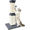 Cat Scratching Post, 32 Inch Cat Scratching Posts for Large Cats, Scratching Posts for Indoor Cats Adults, Cat Scratch Post with Nature Sisal, Deep Gray