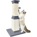 Cat Scratching Post, 32 Inch Cat Scratching Posts for Large Cats, Scratching Posts for Indoor Cats Adults, Cat Scratch Post with Nature Sisal, Light Gray
