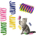 Cat Spring Toys 60 Pack, Interactive Toys for Kittens to Swat, Bite & Hunt, Colorful Durable Plastic Spiral Springs for Indoor Cats