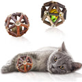 Cat Catnip Balls 2 Packs, Bell Ball Silvervine Cat Chew Toys for Cleaning Teeth, Relaxing, Improving Digestion, Pure Nature Cat Catnip Toys, Neither Addicting Nor Harmful
