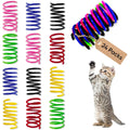 6Colors Plastic Spring Cat Toys, 24 Pack Spiral Springs for Indoor Cats to Swat, Bite, Hunt, Interactive Toys for Cats and Kittens